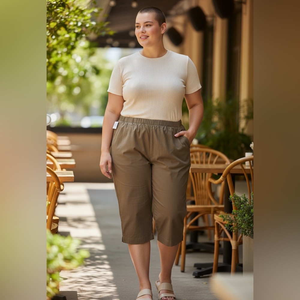 Casual Women's Tan Capris nwt , size 4x